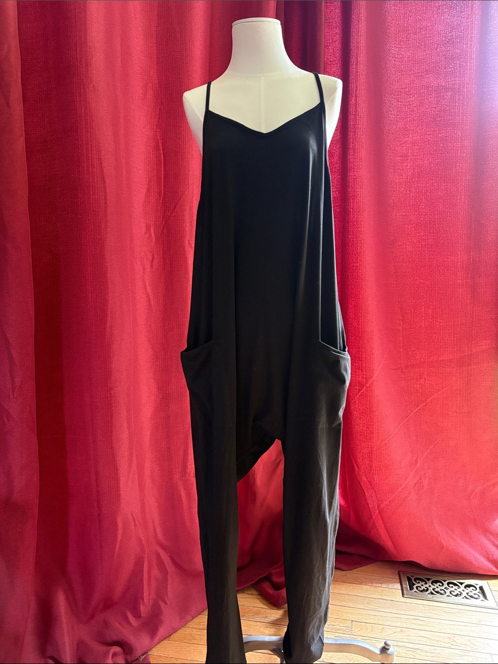 Black Relaxed Harem Jumpsuit, like Free People, NWOT